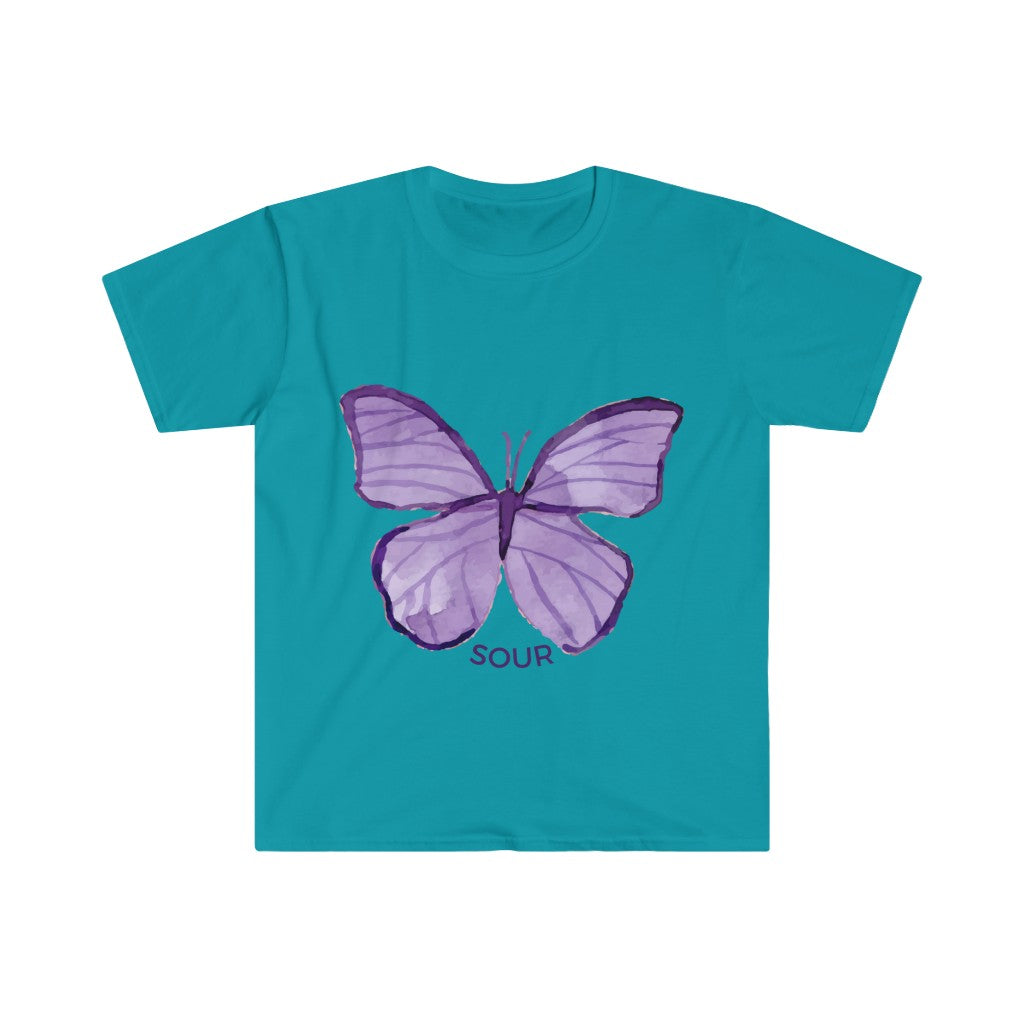 SOUR Purple Butterfly Unisex Softstyle T-Shirt