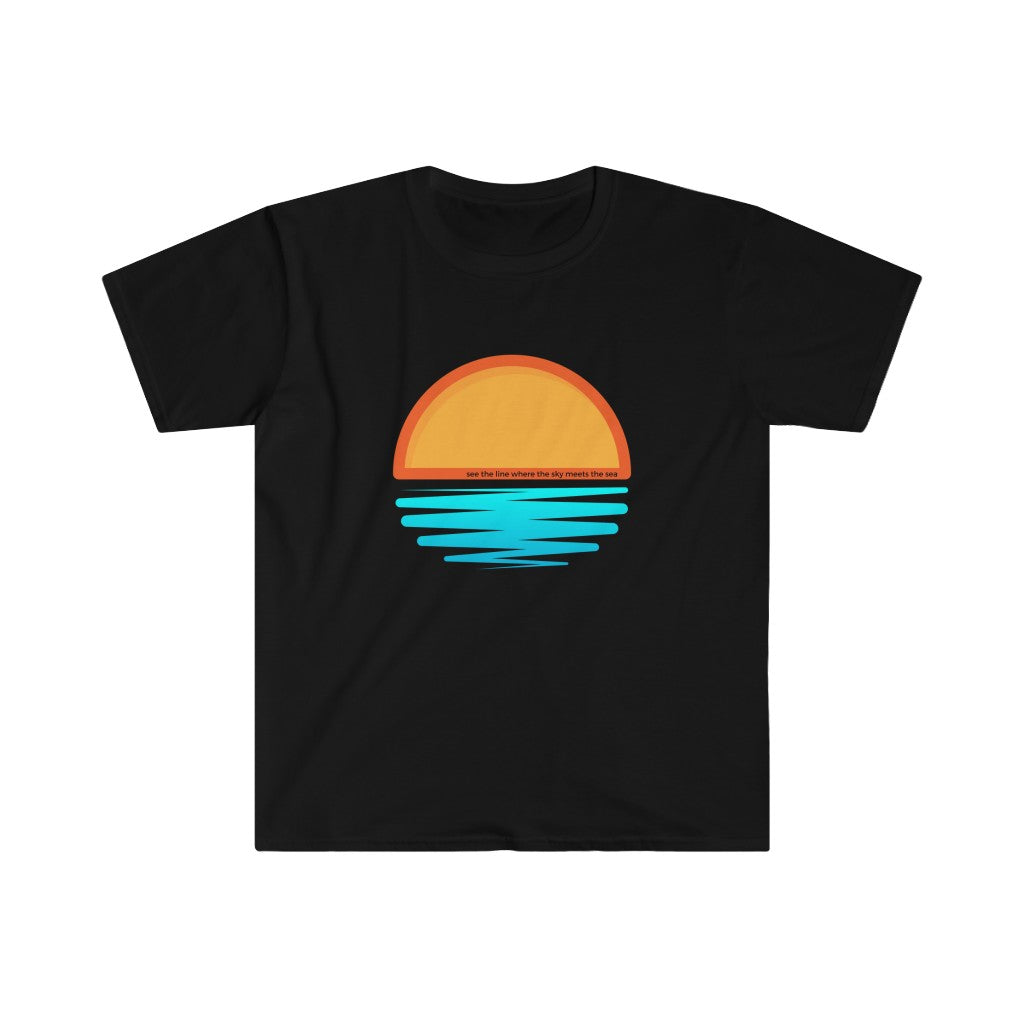 Sky Meets the Sea Unisex Softstyle T-Shirt