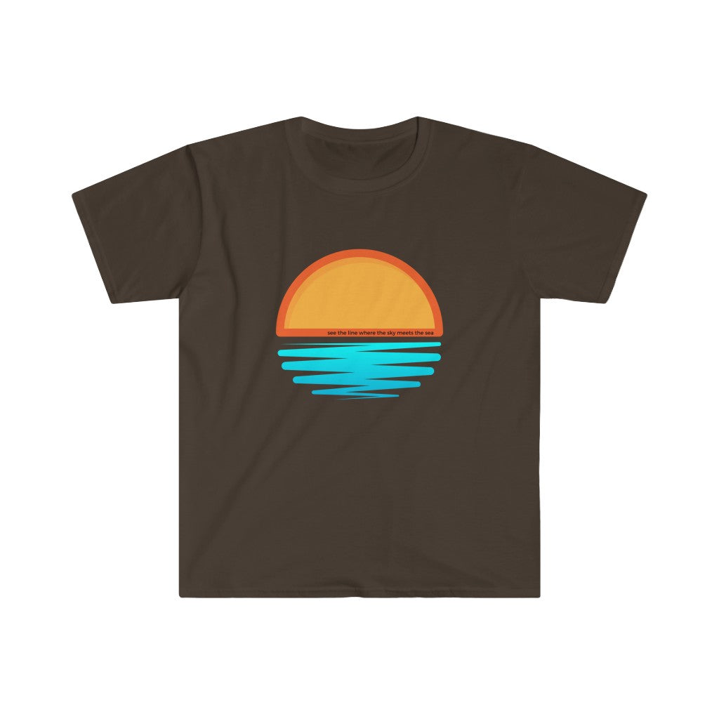 Sky Meets the Sea Unisex Softstyle T-Shirt
