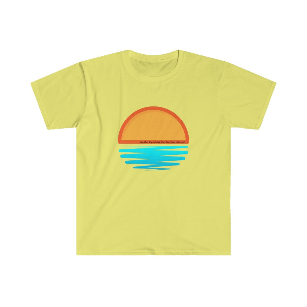 Sky Meets the Sea Unisex Softstyle T-Shirt