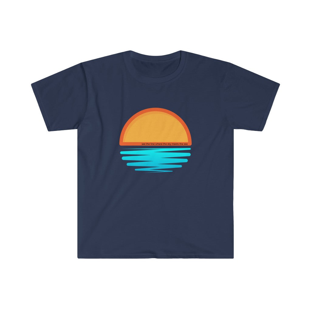 Sky Meets the Sea Unisex Softstyle T-Shirt