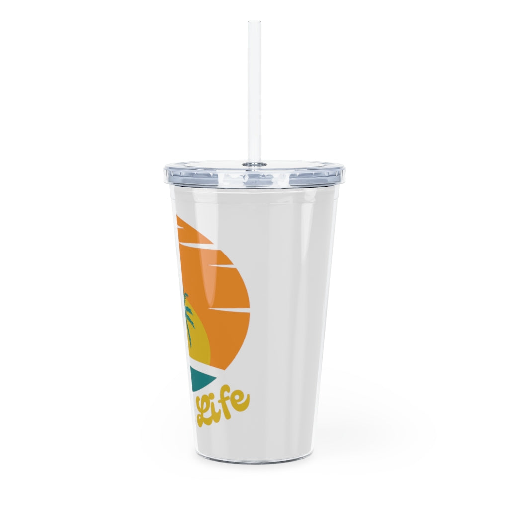 Enjoy Life Plastic Tumbler with Straw