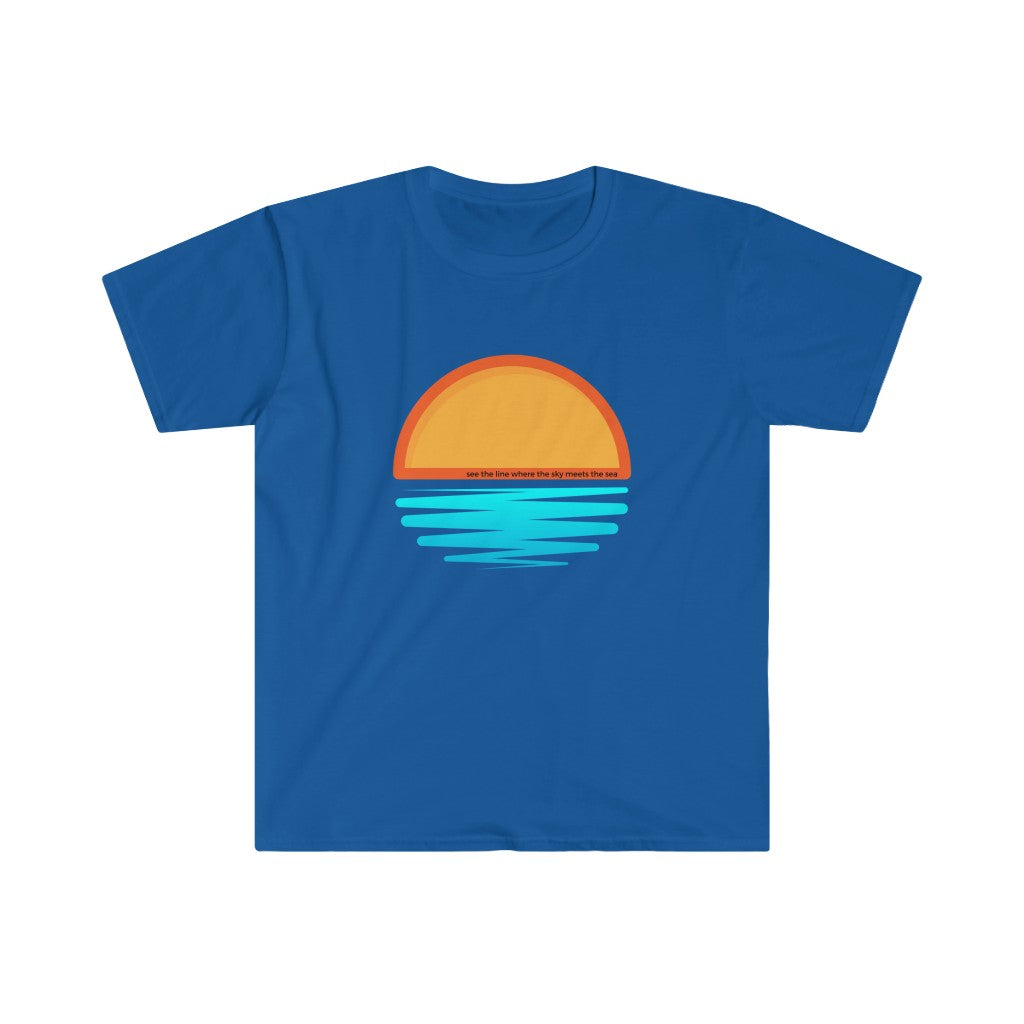 Sky Meets the Sea Unisex Softstyle T-Shirt
