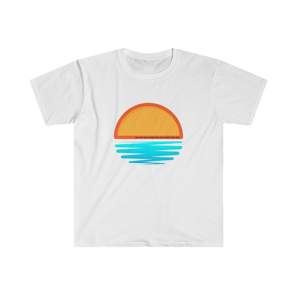 Sky Meets the Sea Unisex Softstyle T-Shirt