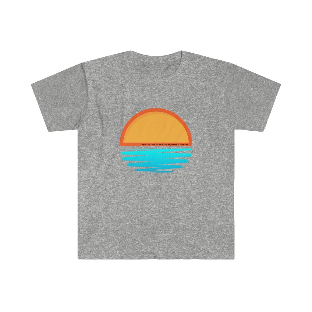 Sky Meets the Sea Unisex Softstyle T-Shirt