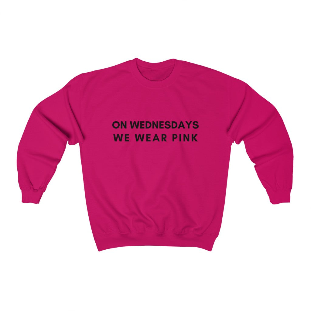 On Wednesdays We Wear Pink Mean Girls Unisex Heavy Blend Crewneck Sweatshirt