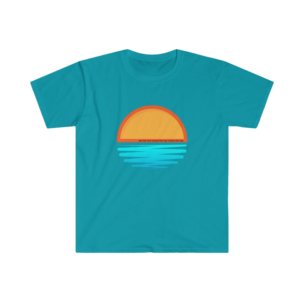 Sky Meets the Sea Unisex Softstyle T-Shirt