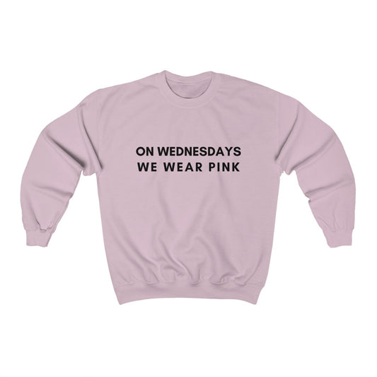 On Wednesdays We Wear Pink Mean Girls Unisex Heavy Blend Crewneck Sweatshirt