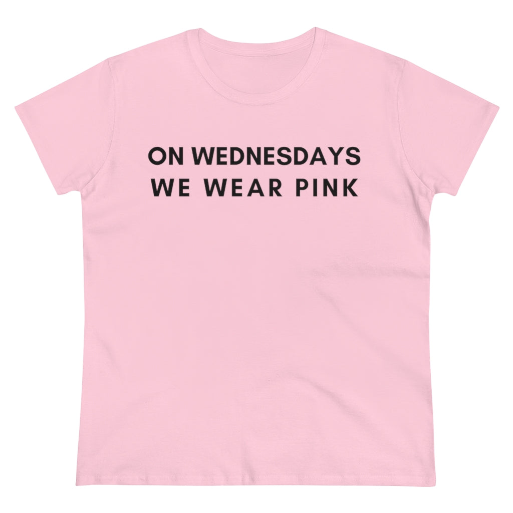 On Wednesdays We Wear Pink Mean Girls Women's Midweight Cotton Tee
