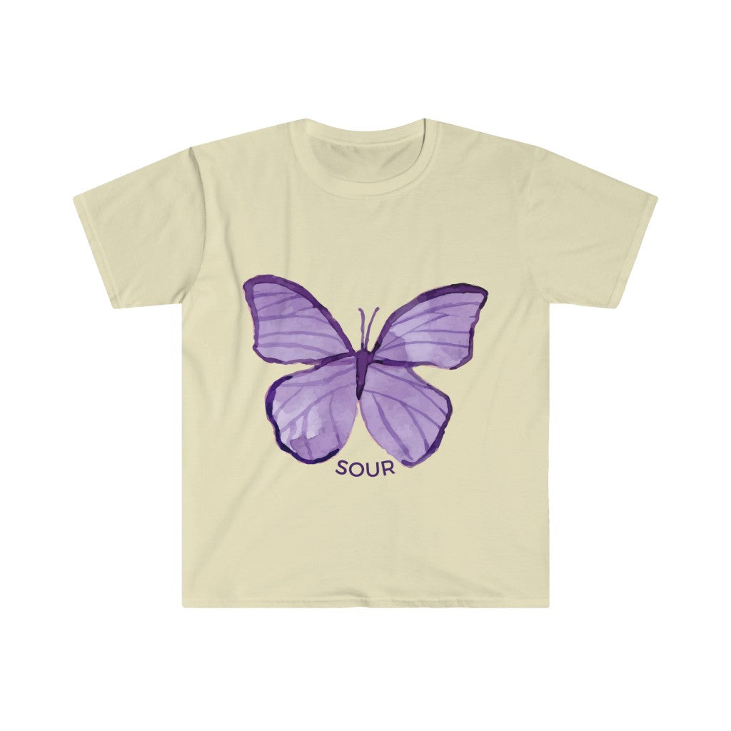 SOUR Purple Butterfly Unisex Softstyle T-Shirt
