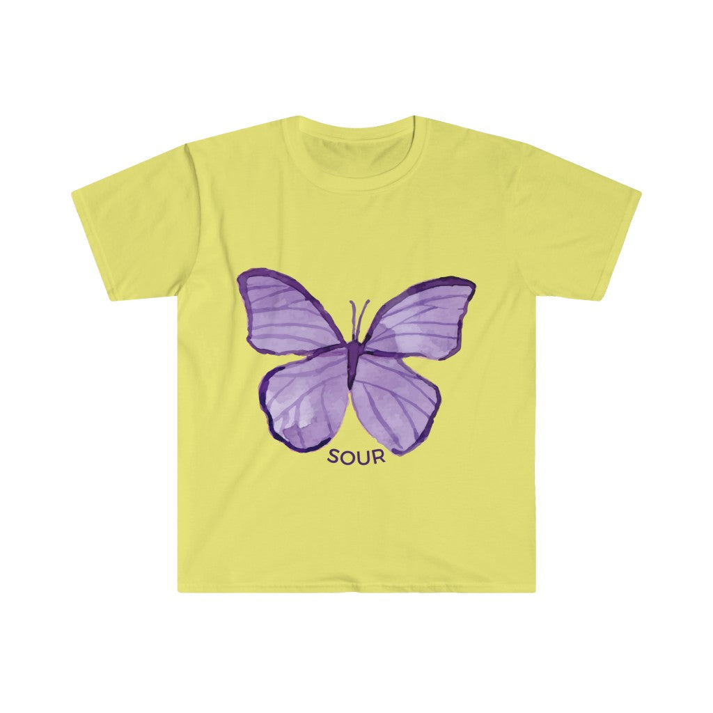 SOUR Purple Butterfly Unisex Softstyle T-Shirt